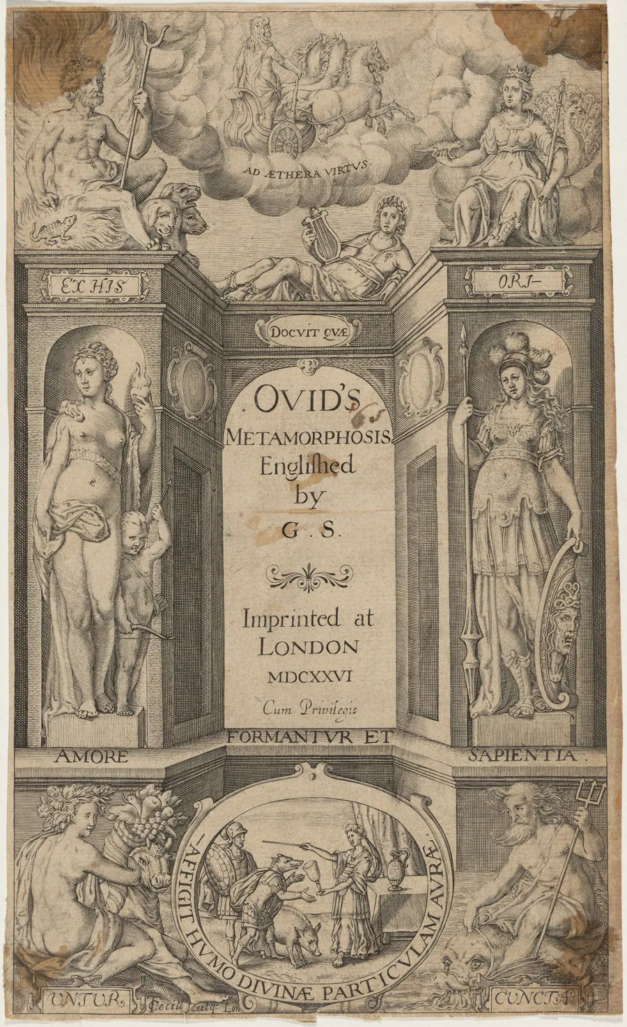 Title Page to Ovid's Metamorphosis, translated by G. Sandy by Thomas Cecil