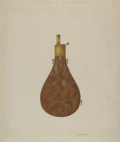 Bronze Powder Flask