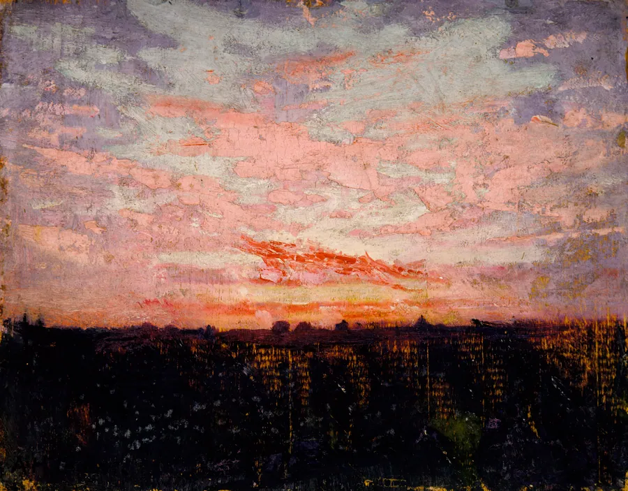Sunrise or Sunset, study for book, Concealing Coloration in the Animal Kingdom by Abbott Handerson Thayer, born Boston, MA 1849-died Dublin, NH 1921