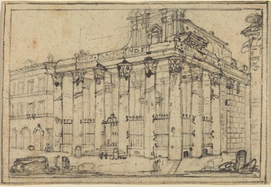 The Temple of Antoninus and Faustina by Francesco Piranesi