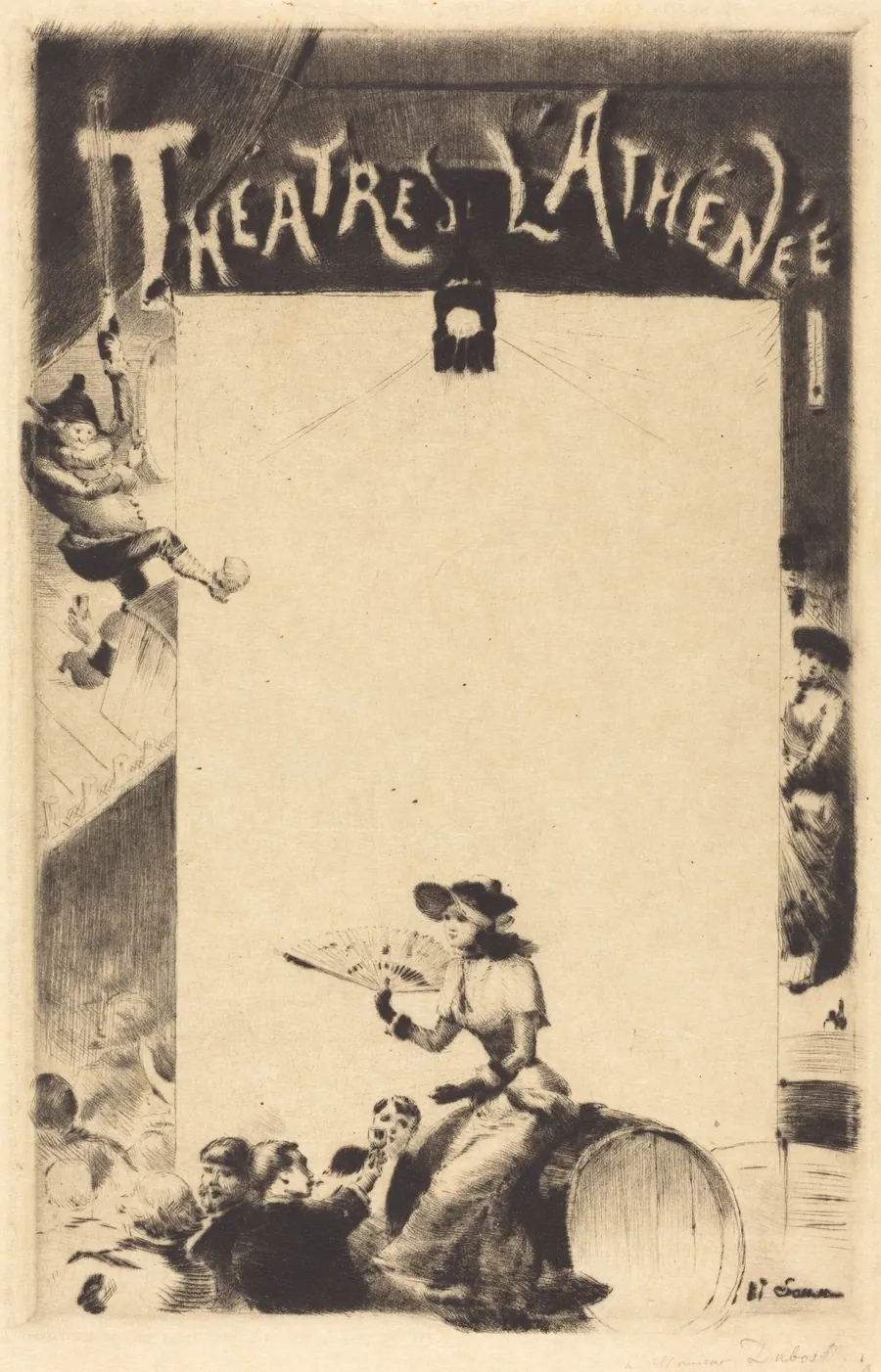 Program for "Théatres l'Athénée" by Henry Somm
