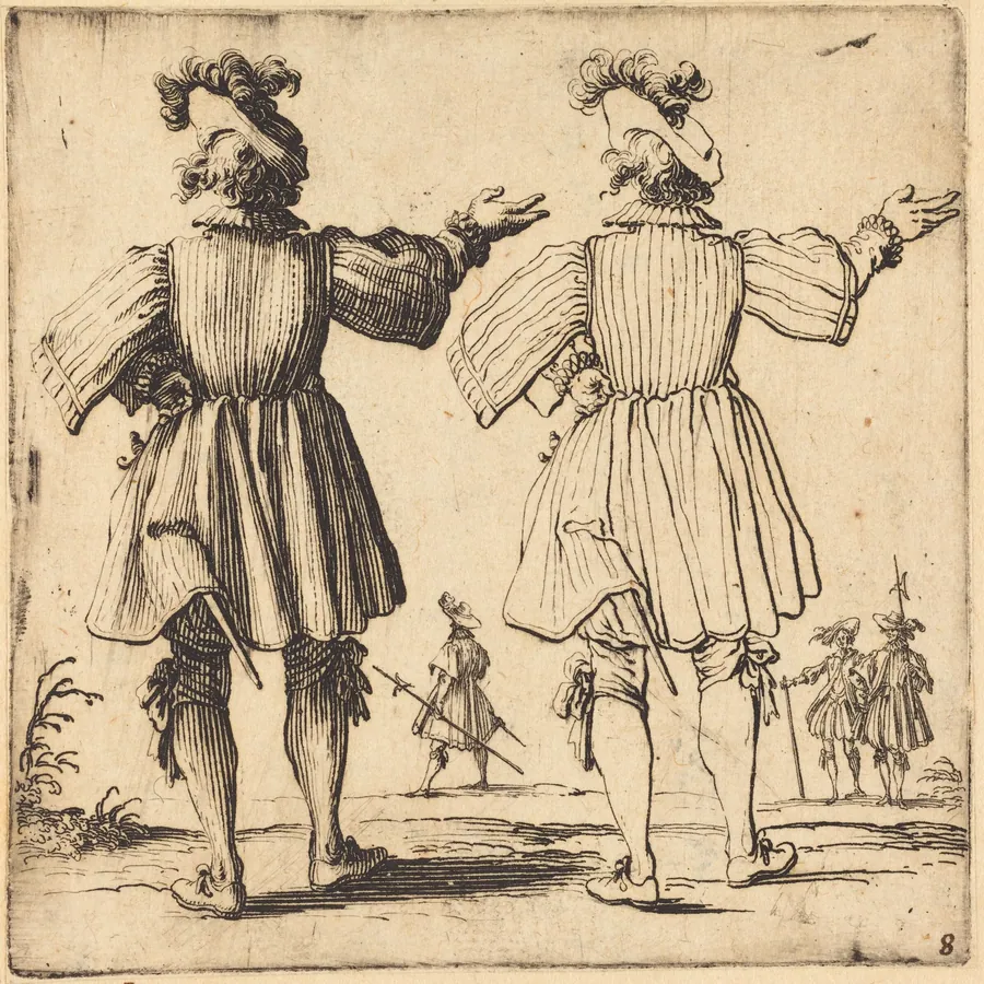 Officer with Plume, Seen from Behind by Jacques Callot