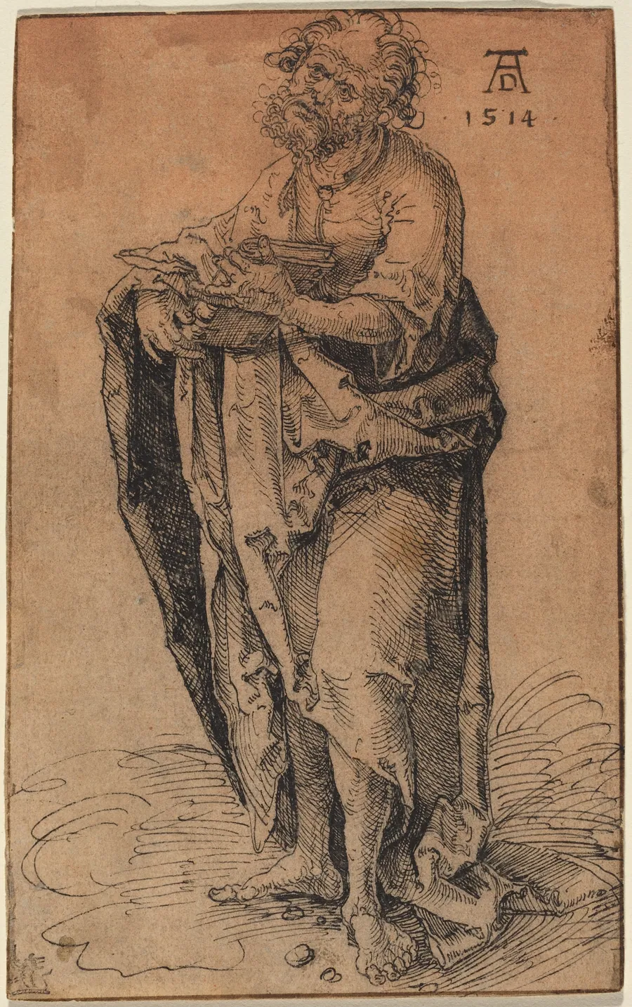 A Standing Apostle Holding a Book by Hans Süss von Kulmbach