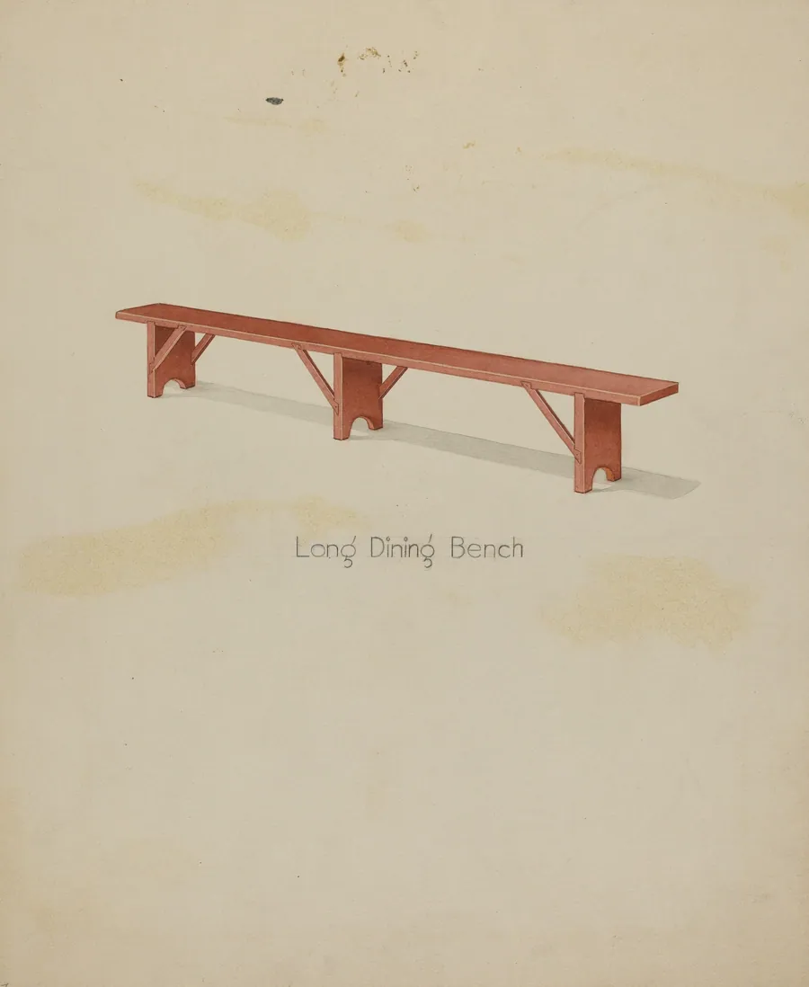 Shaker Long House Bench by Lawrence Foster