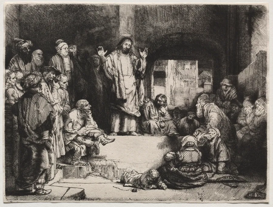 Christ Preaching ('La Petite Tombe') by Rembrandt van Rijn