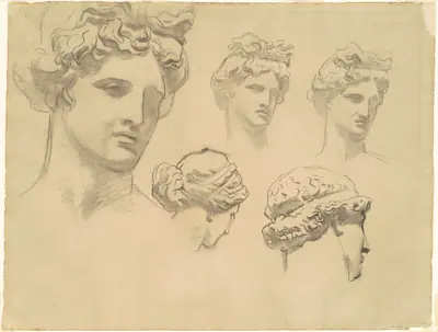 Studies for "Apollo and the Muses"