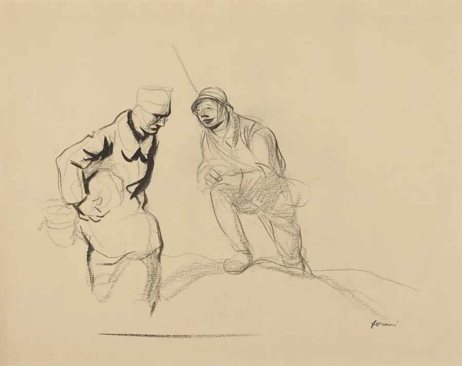 Two Soldiers by Jean-Louis Forain