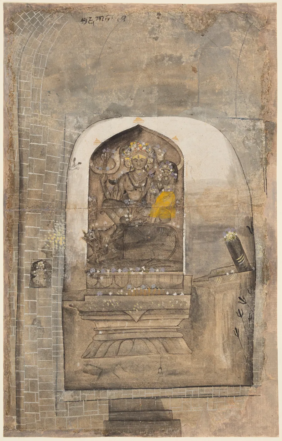 Stone sculptures in a Shiva temple