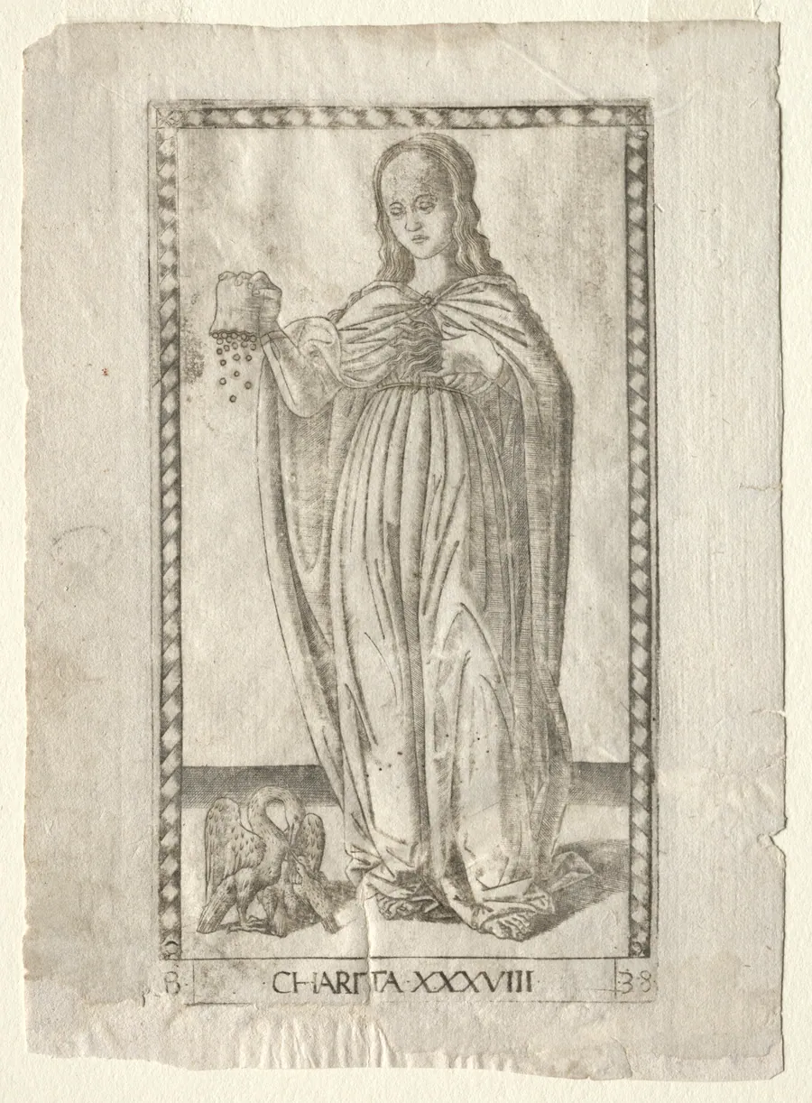 Charity (from the Tarocchi, series B: Cosmic Principles & Virtues, #38) by Master of the E-Series Tarocchi