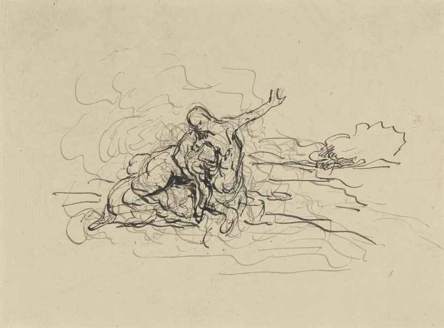 Centaur Carrying Off a Woman by Honoré Daumier