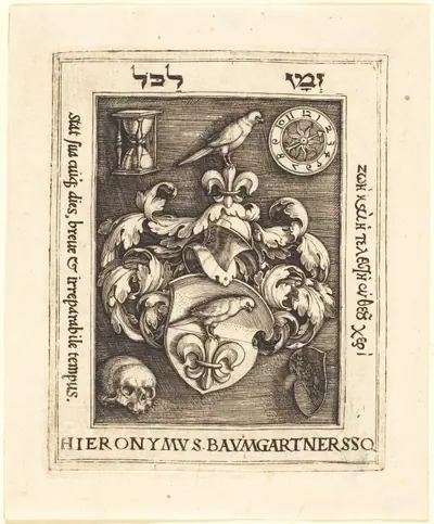 Bookplate of Hieronymus Baumgartner