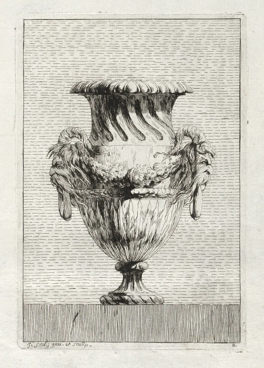 Suite of Vases:  Plate 2 by Jacques François Saly