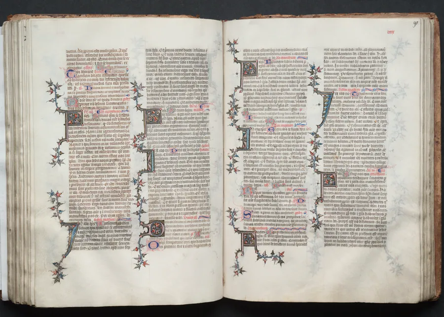 The Gotha Missal:  Fol. 90v, Text by Master of the Boqueteaux
