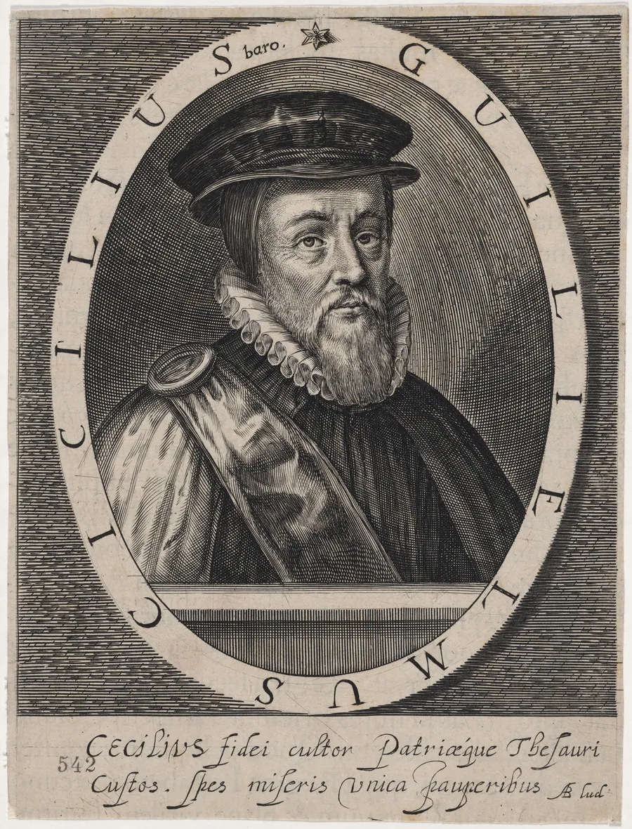 William Cecil, First Baron Burghley by Magdalena van de Passe