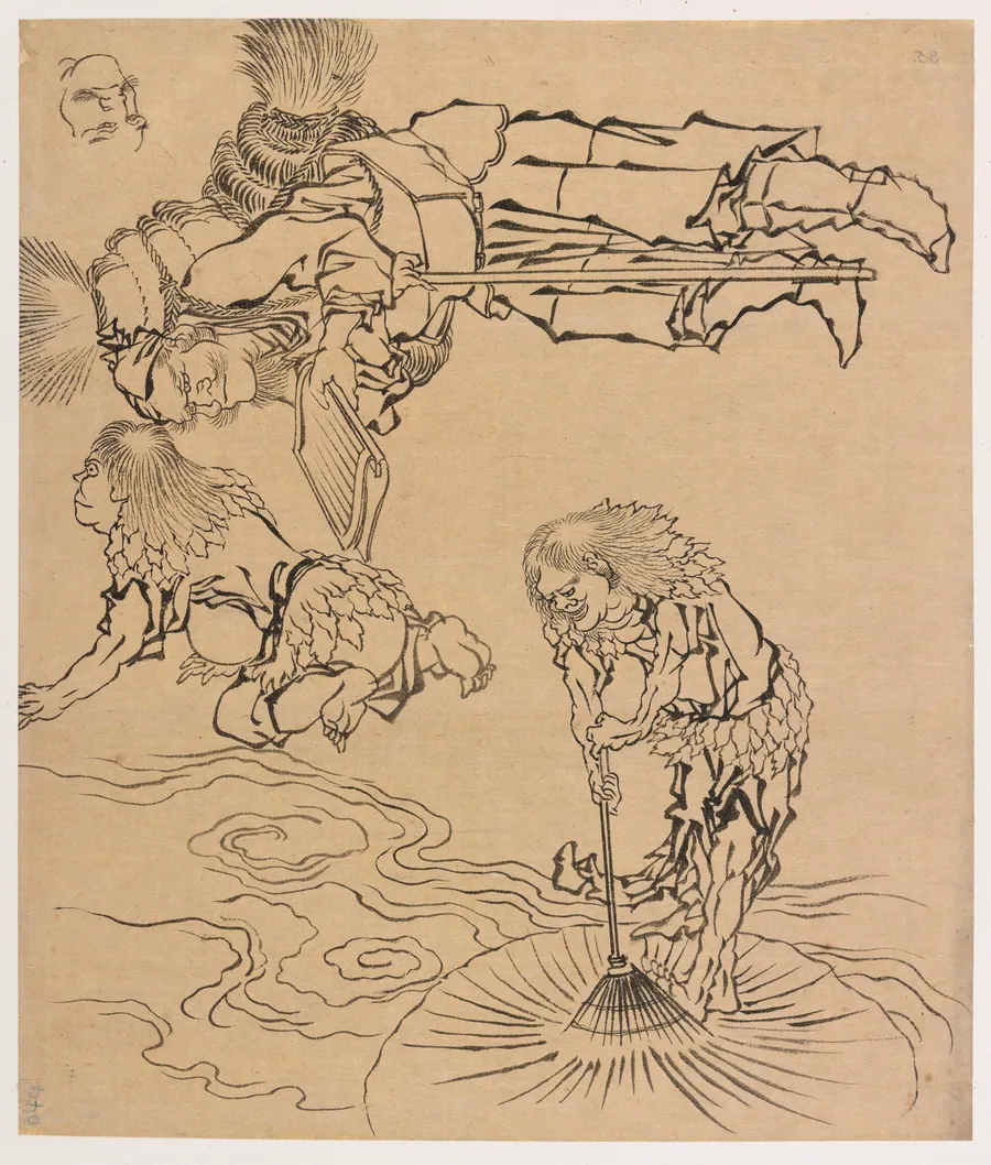 Legendary beings by Katsushika Hokusai 葛飾北斎 (1760-1849)