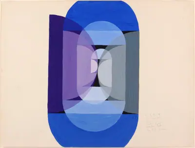 Blue Gray Violet Wheel (from series, the Mathematical Basis of the Arts)