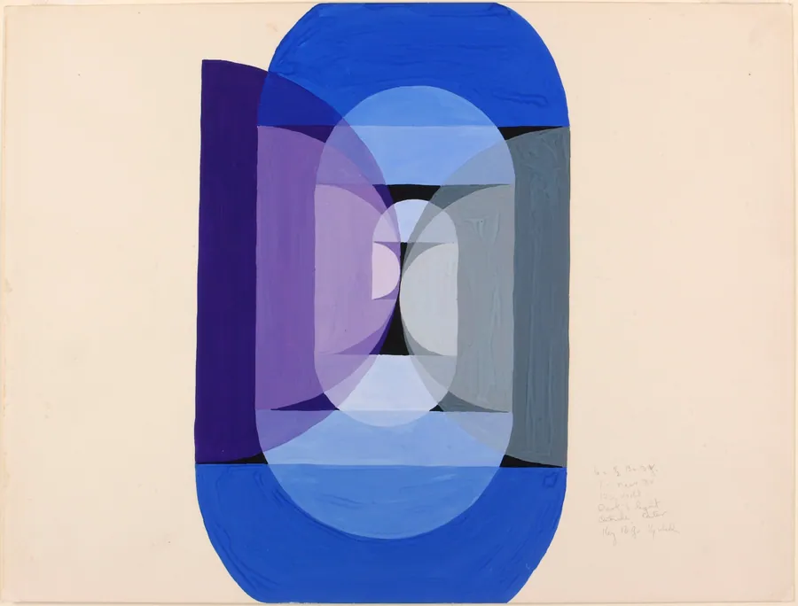 Blue Gray Violet Wheel (from series, the Mathematical Basis of the Arts) by Joseph Schillinger, born Kharkov, Russia 1895-died New York City 1943