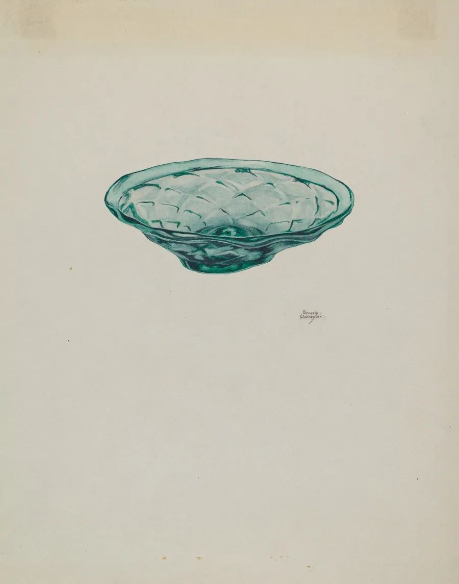 Low Glass Dish by Beverly Chichester