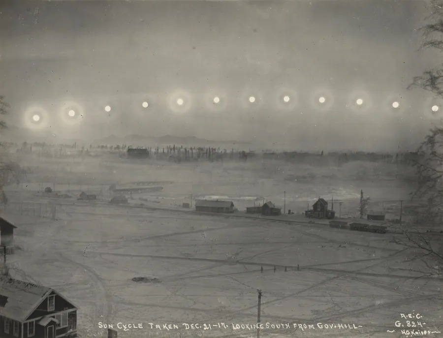 Sun Cycle Taken Dec 21-17. Looking South from Gov. Hill by H.G. Kaiser