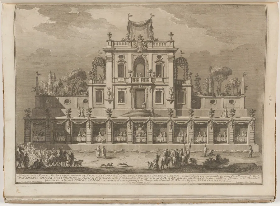 The Seconda Macchina for the Chinea of 1762: A Kiosk, or Pleasure-House in Ottoman Style by Giuseppe Vasi