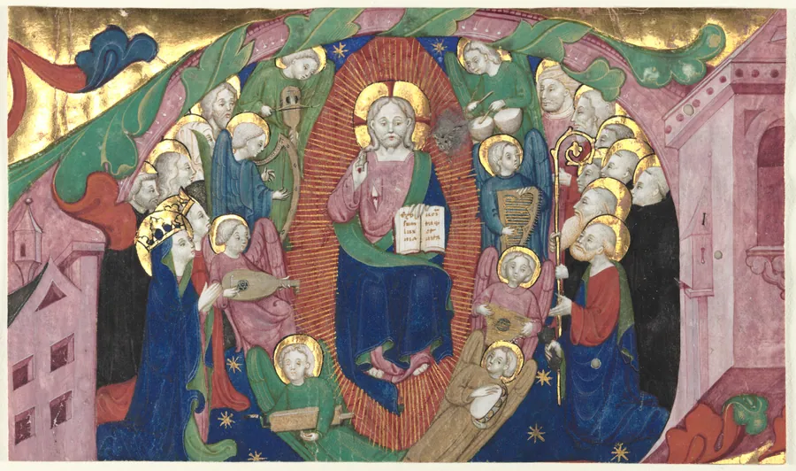 Fragment of a Historiated Initial from a Choir Book: Christ in Majesty by Michelino Molinari da Besozzo
