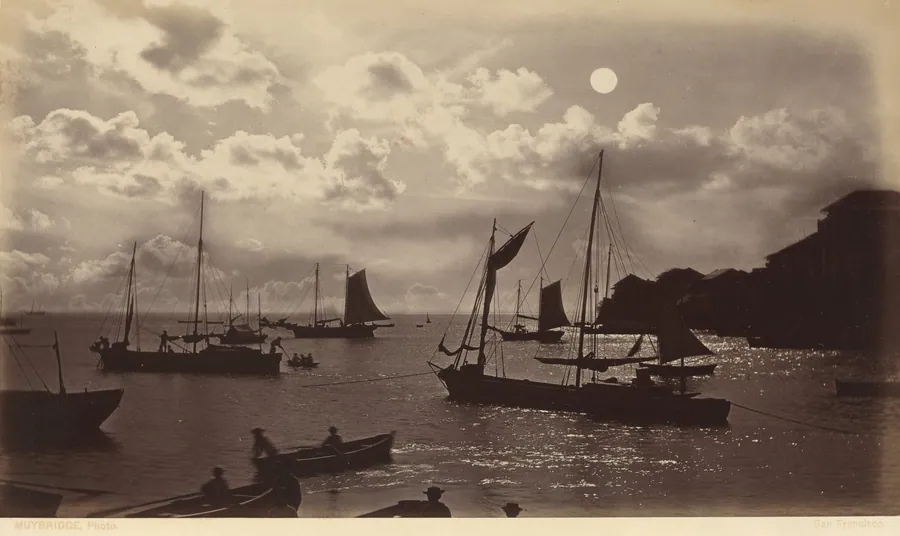 Moonlight Effect-Bay of Panama by Eadweard Muybridge