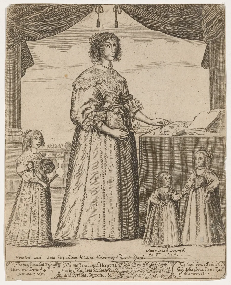 Henrietta Maria and Three Princesses by Unknown 19th Century