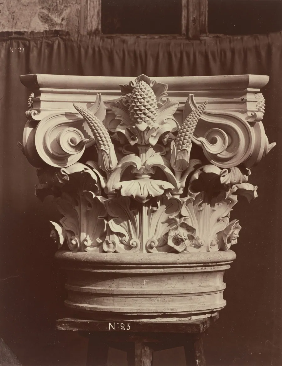 Ornamental Sculpture from the Paris Opera House (Column Fragment) by Louis-Émile Durandelle