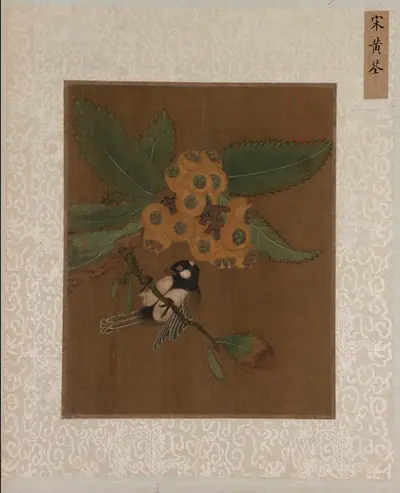 A branch of loquats and a bird
