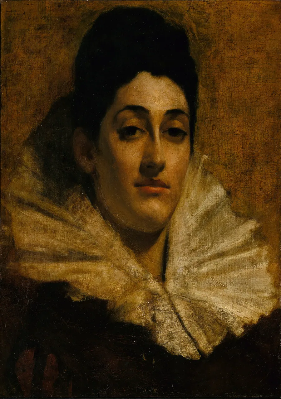 Portrait of Frances C. Houston by Thomas Wilmer Dewing, born Boston, MA 1851-died New York City 1938