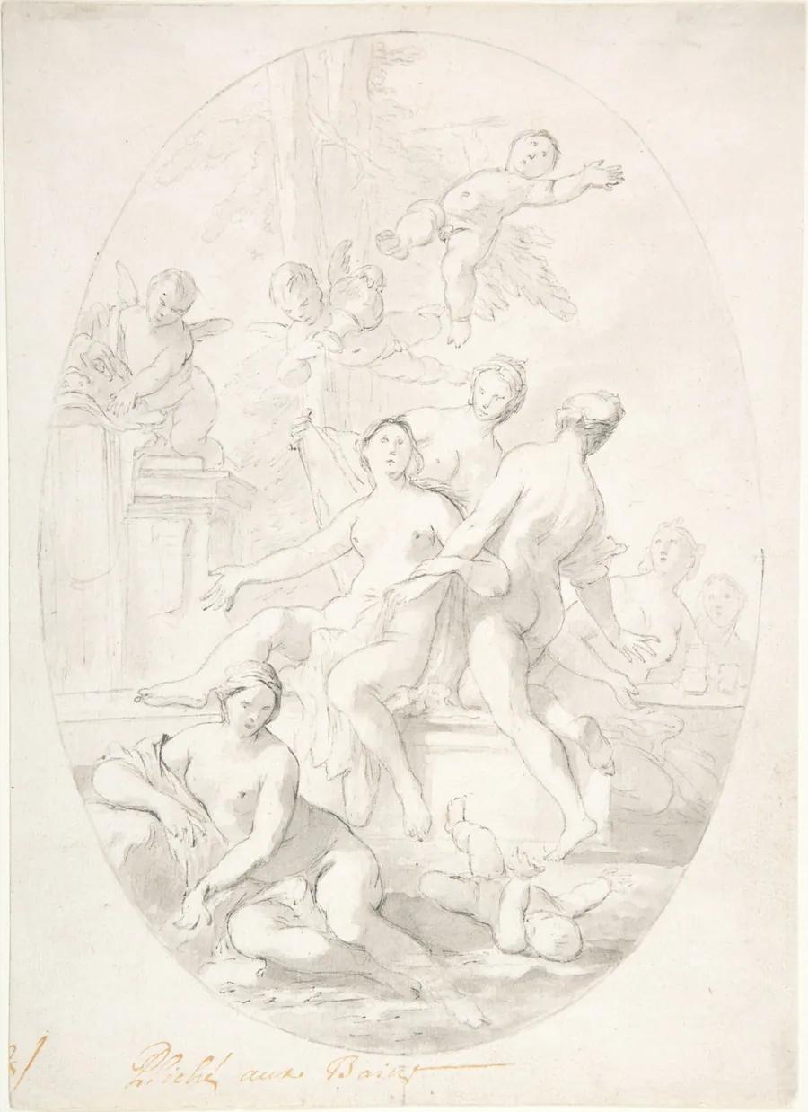 The Bath of Psyche by Pierre Jacques Cazes