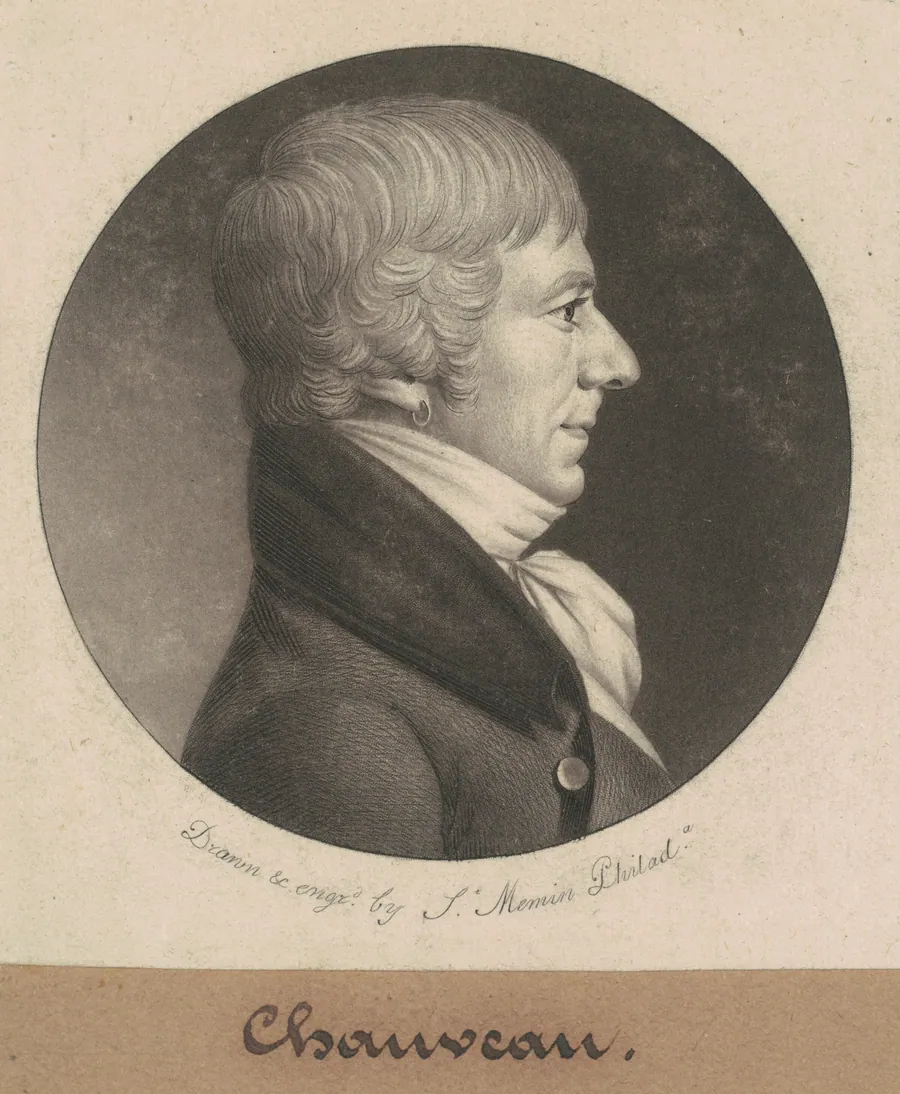 Joseph Anthony Chaveau by Charles B. J. Févret de Saint-Mémin