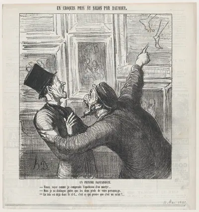 A fantastic painter, from 'A sketch from the Salon,' published in Le Charivari, May 11, 1865