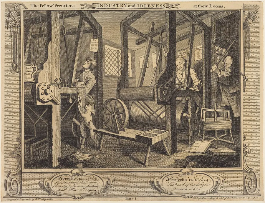 The Fellow 'Prentices at Their Looms by William Hogarth