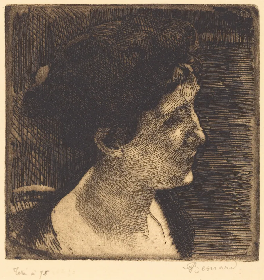 Woman in Full Profile (Grand profil de femme) by Albert Besnard