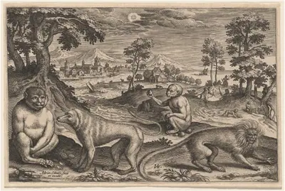 Two Apes and Two Monkeys