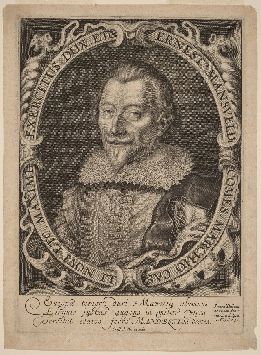 Count Ernest Mansfeld by Simon van de Passe