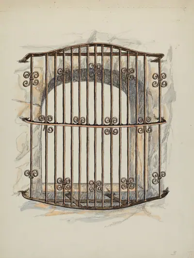 Iron Grille at Window (a Restoration)