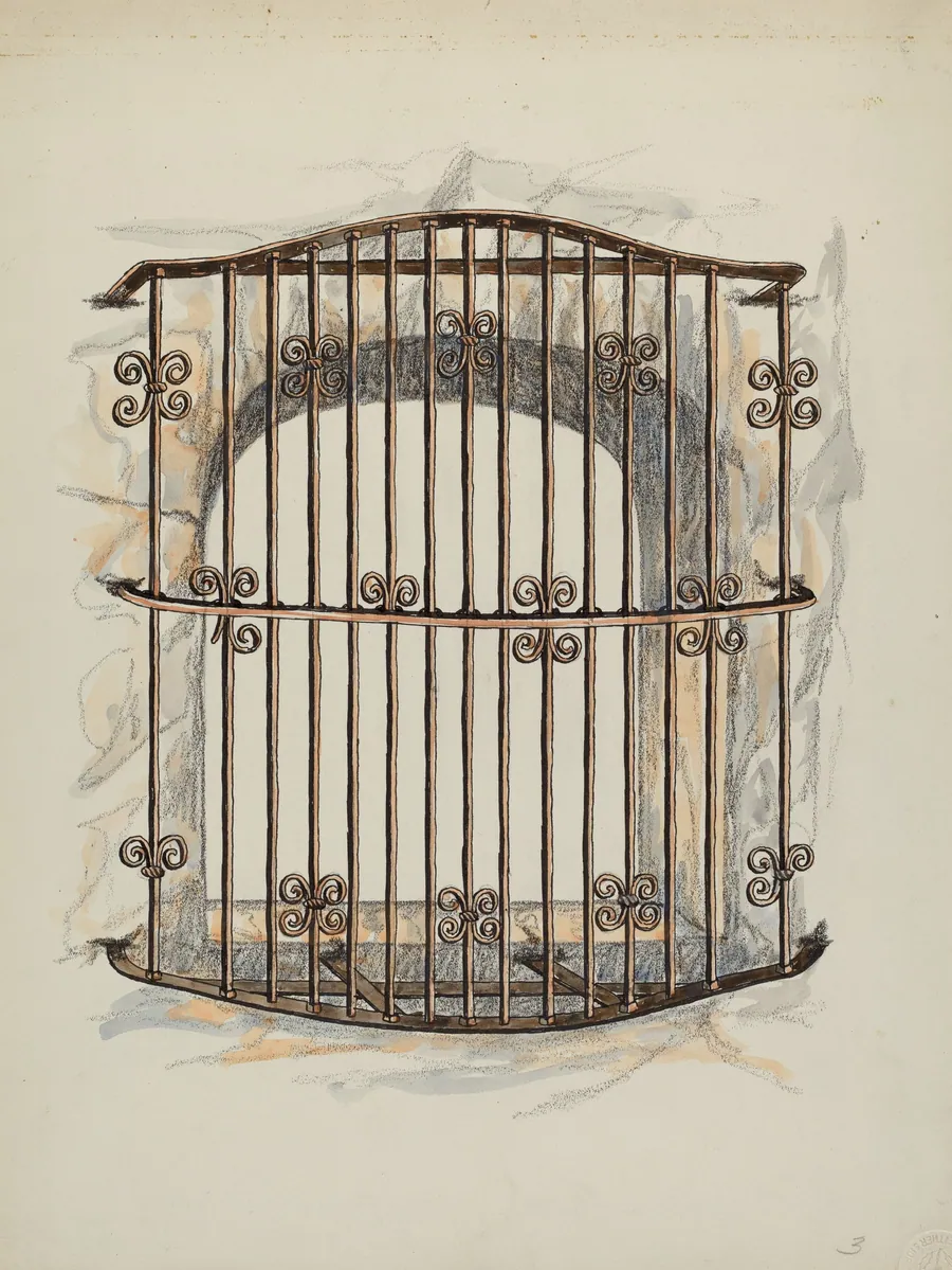 Iron Grille at Window (a Restoration) by William Kieckhofel
