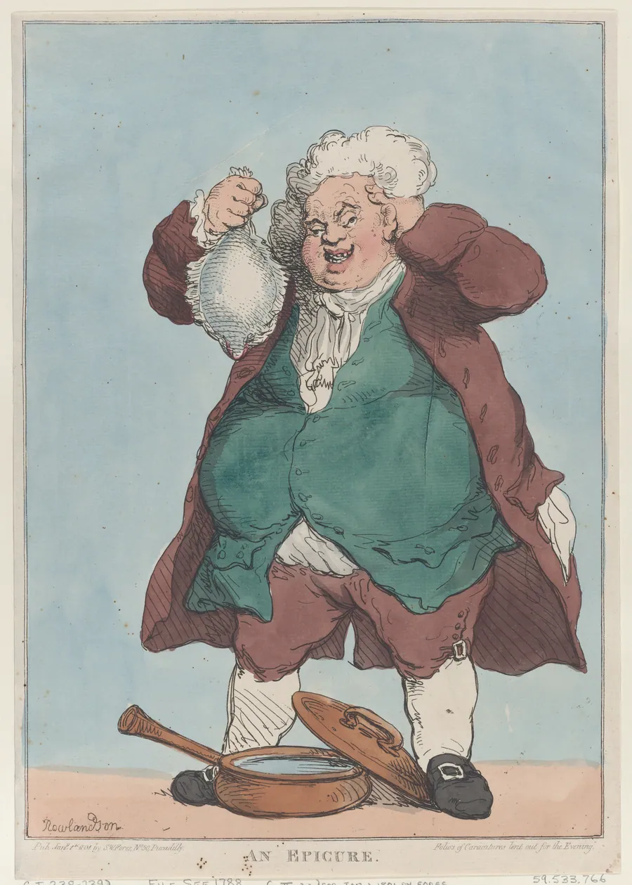 An Epicure by Thomas Rowlandson