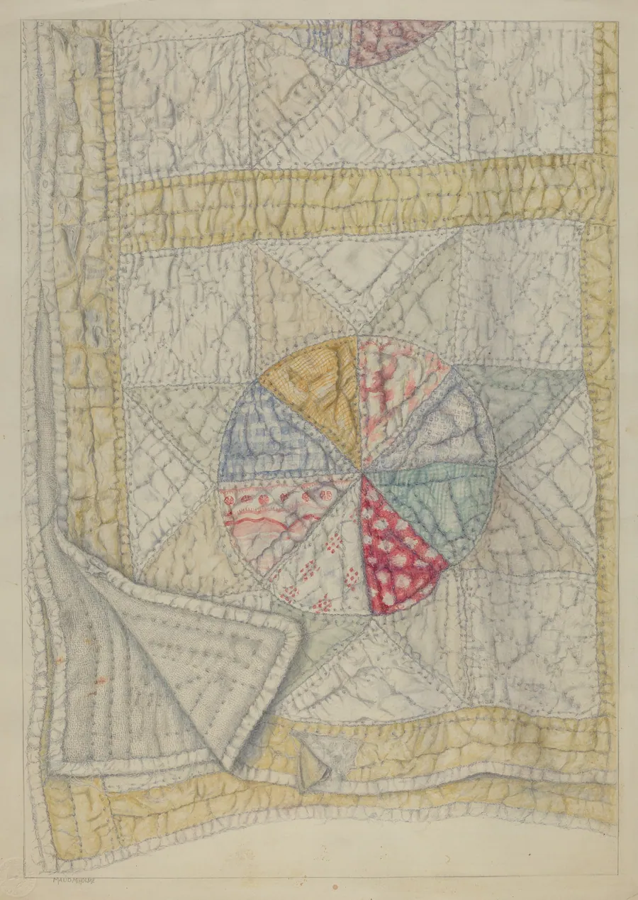 Pieced Quilt - "Star Pattern" by Maud M. Holme