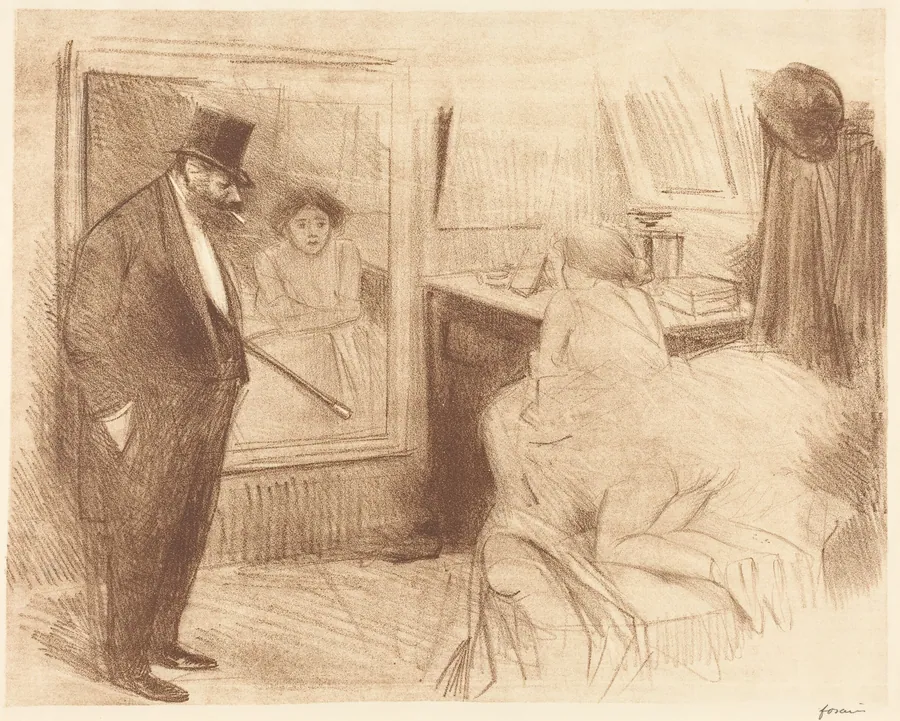 La loge de la danseuse (2e planche) (The Dancer's Dressing Room) (second plate) by Jean-Louis Forain