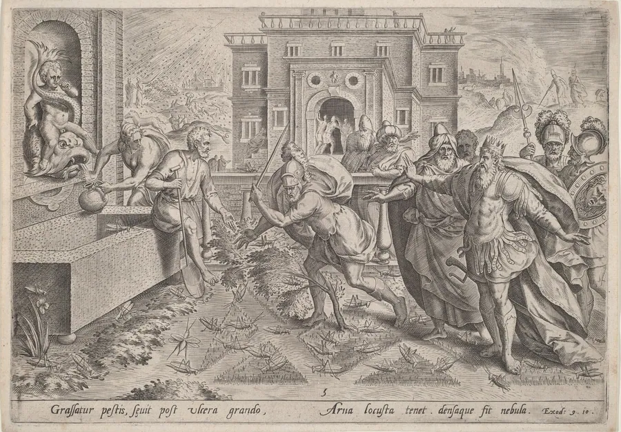 The Plague of Locusts by Jan Sadeler I