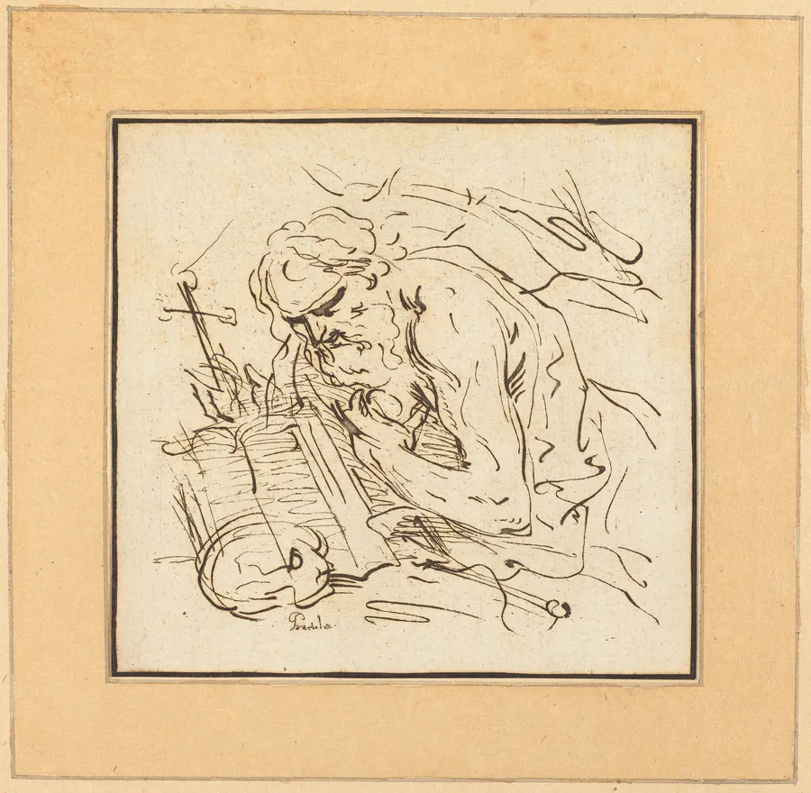 Saint Jerome by Johann Gottlieb Prestel