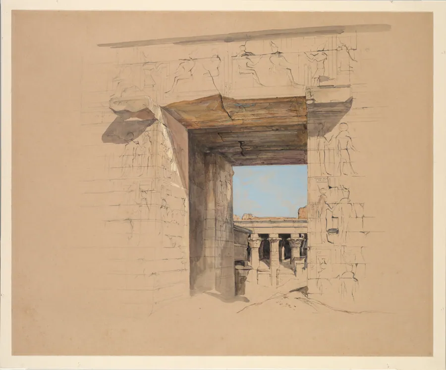 The Temple of Edfu: The Door of the Pylon by John Frederick Lewis