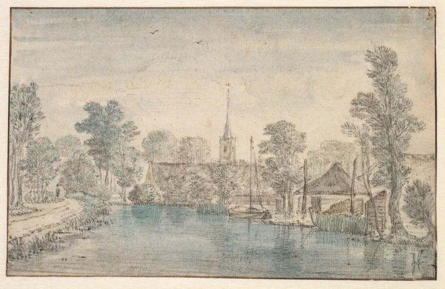 Village on a River by Jan Jansz den Uyl