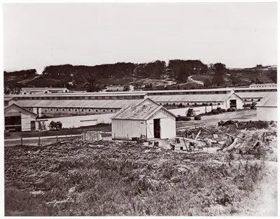 Camp Barry near Bladensberg, Maryland. Stables