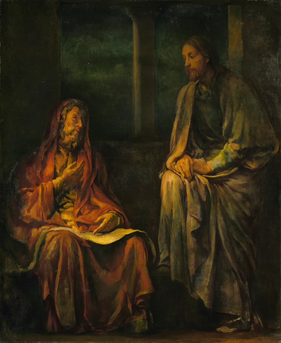 Visit of Nicodemus to Christ by John La Farge, born New York City 1835-died Providence, RI 1910