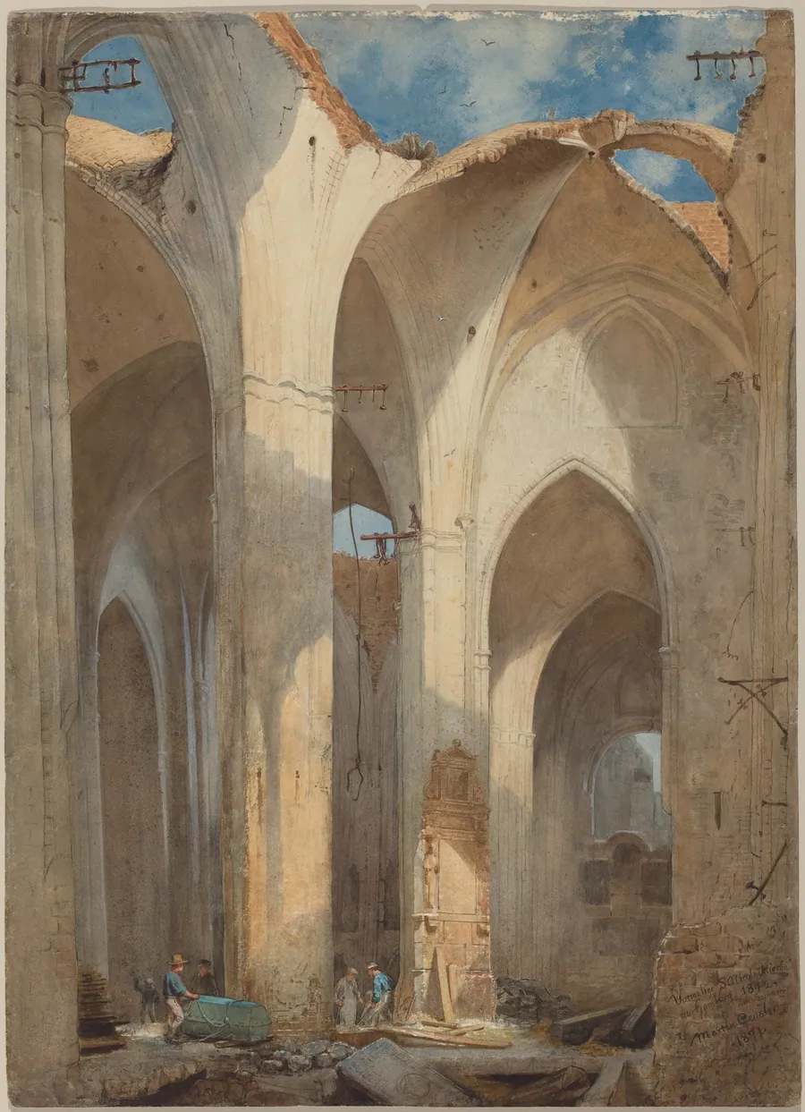The Ruins of Saint Nicolai Church in Hamburg by Martin Gensler