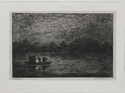 The Boat Trip: Night Voyage or Net Fishing (second version)